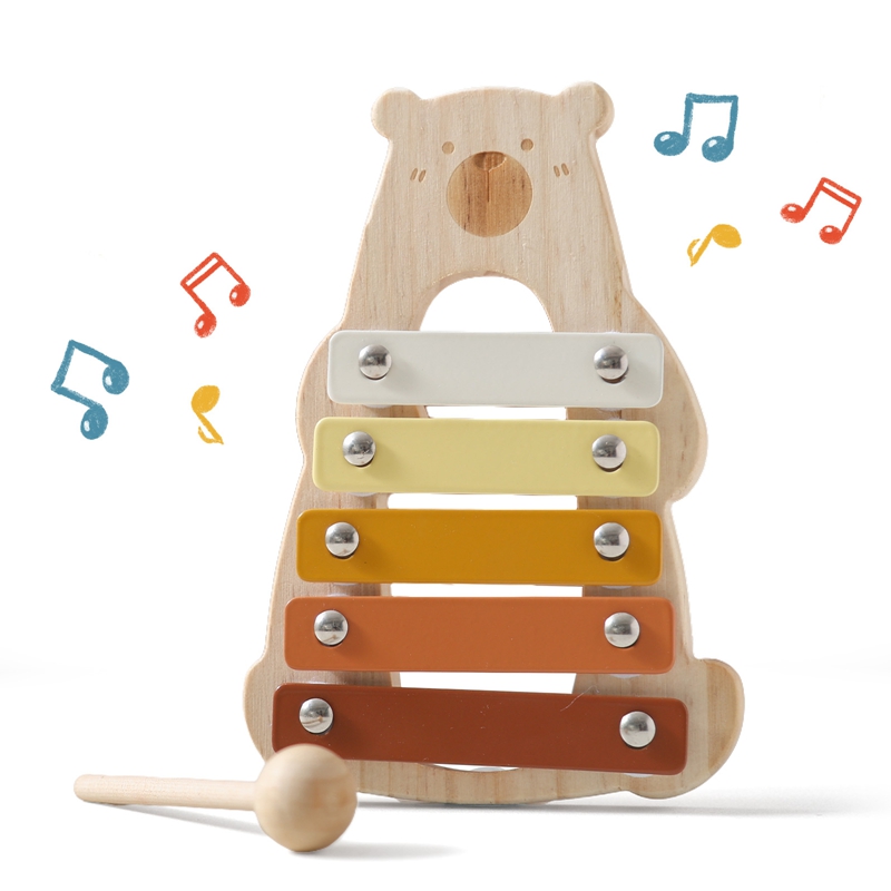 Musical Instrument Glockenspiel - 카툰 베어 컴팩트 사이즈 실로폰 글록켄스피엘,