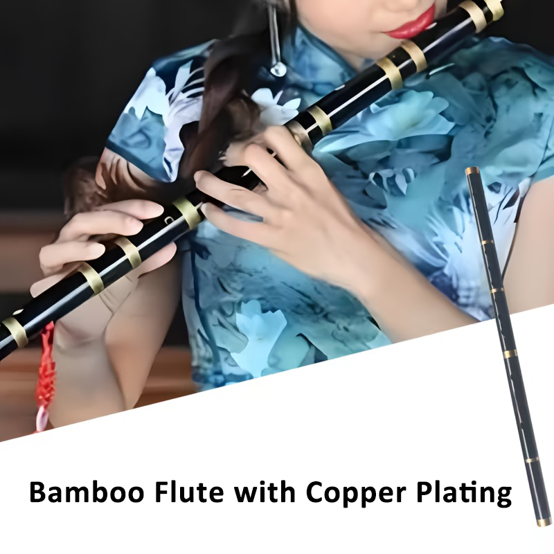 Tin Whistle Flute - 구리 도금이 된 6홀 대나무 플루트