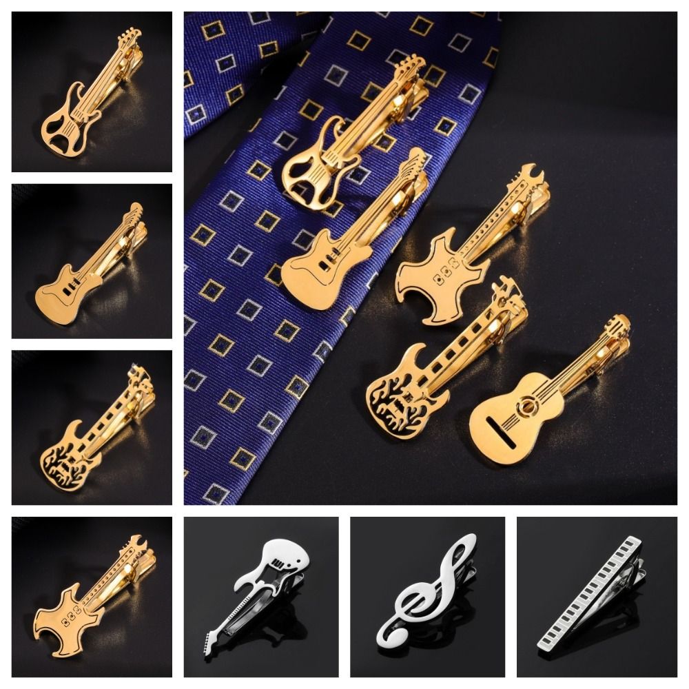 Musical Instrument Symbols - 패션 고음 음자리표 기타 타이 클립