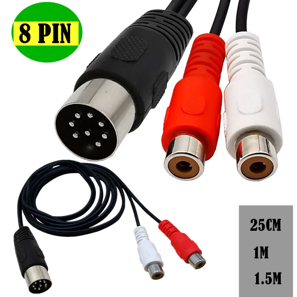 Din 8 핀-2RCA 케이블 8Pin Din 수 플러 - Musical Instrument Symbols 리뷰 및 가격