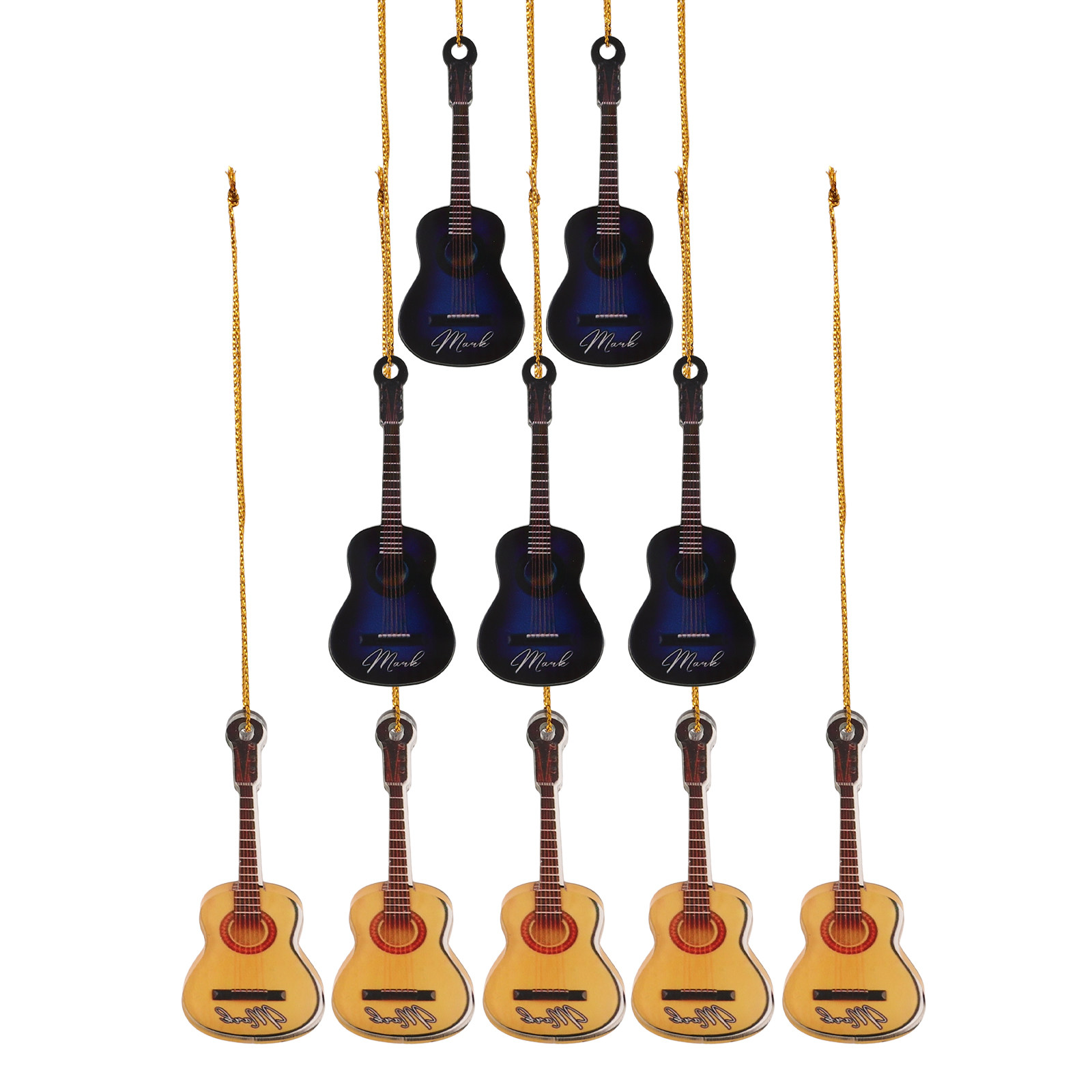 10Pcs 작은 기타 크리스마스 장식품 미니어처 악기  - Musical Instrument Xmas Ornaments 리뷰 및 가격
