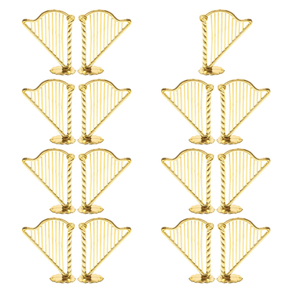 15Pcs 미니어처 하프 크리스마스 장식품 악기 펜던트 - Musical Instrument Xmas Ornaments 리뷰 및 가격