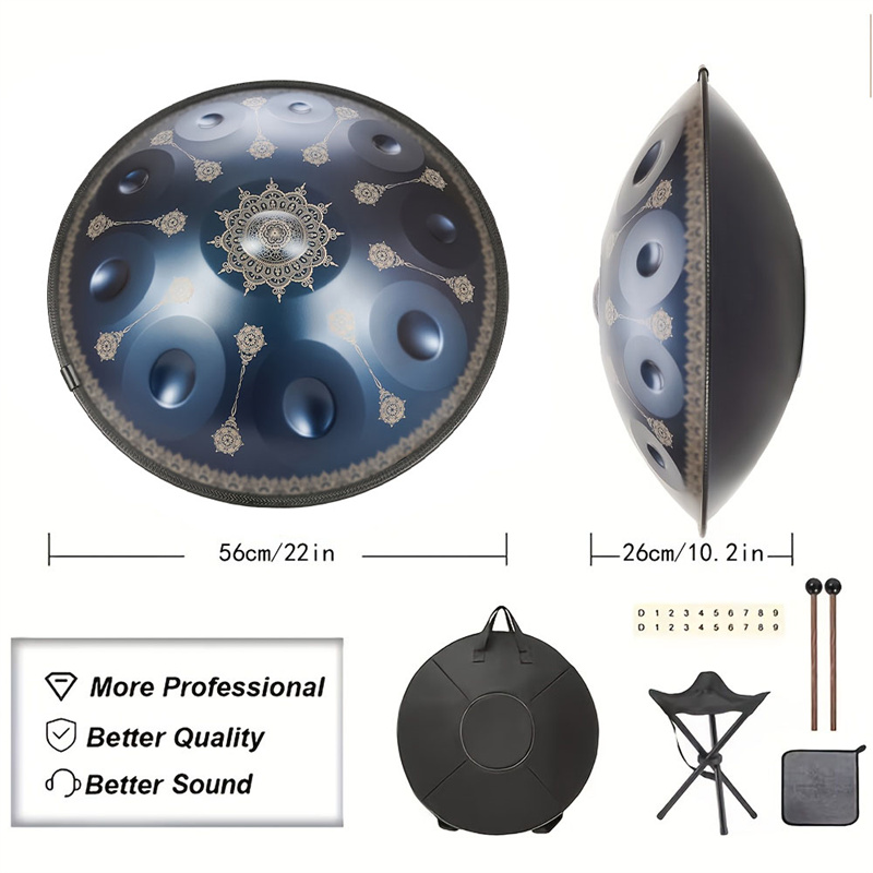10음계 핸드팬 드럼 22인치 각인 패턴 핸드 팬 드럼 - Musical Instrument Sounds 리뷰 및 가격