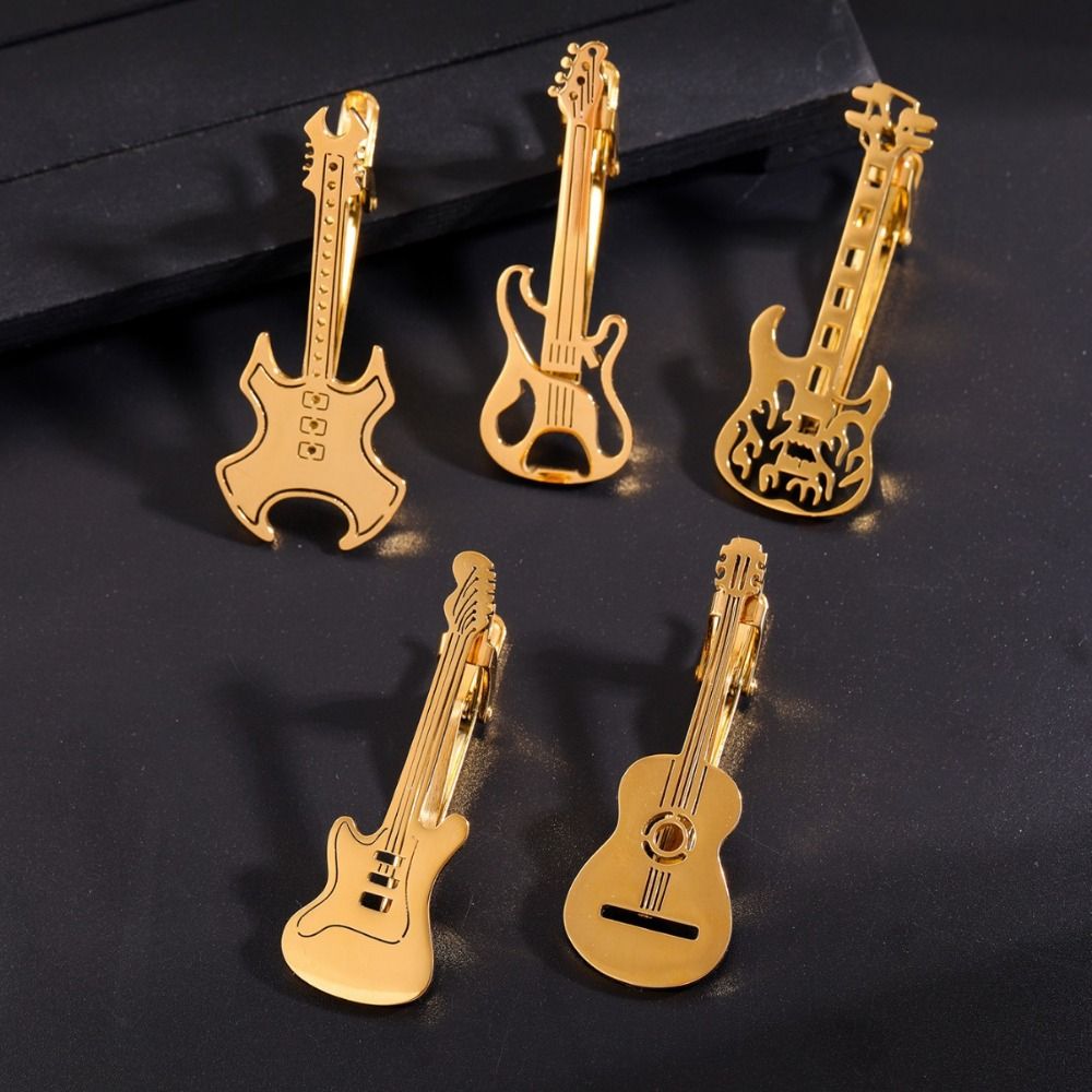 패션 고음 음자리표 기타 타이 클립 악기 티타늄 스틸  - Musical Instrument Symbols 리뷰 및 가격