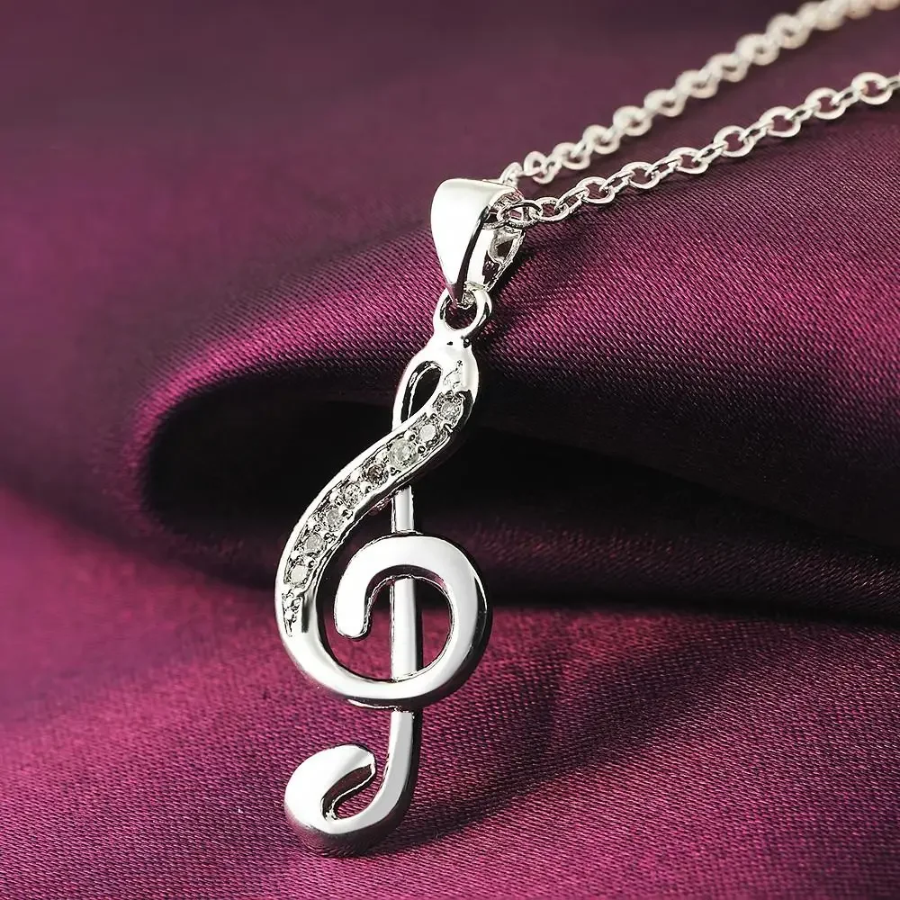 공장가 웨딩 파티 주얼리 925 스털링 실버 트렌드 음 - Musical Instrument Symbols 리뷰 및 가격