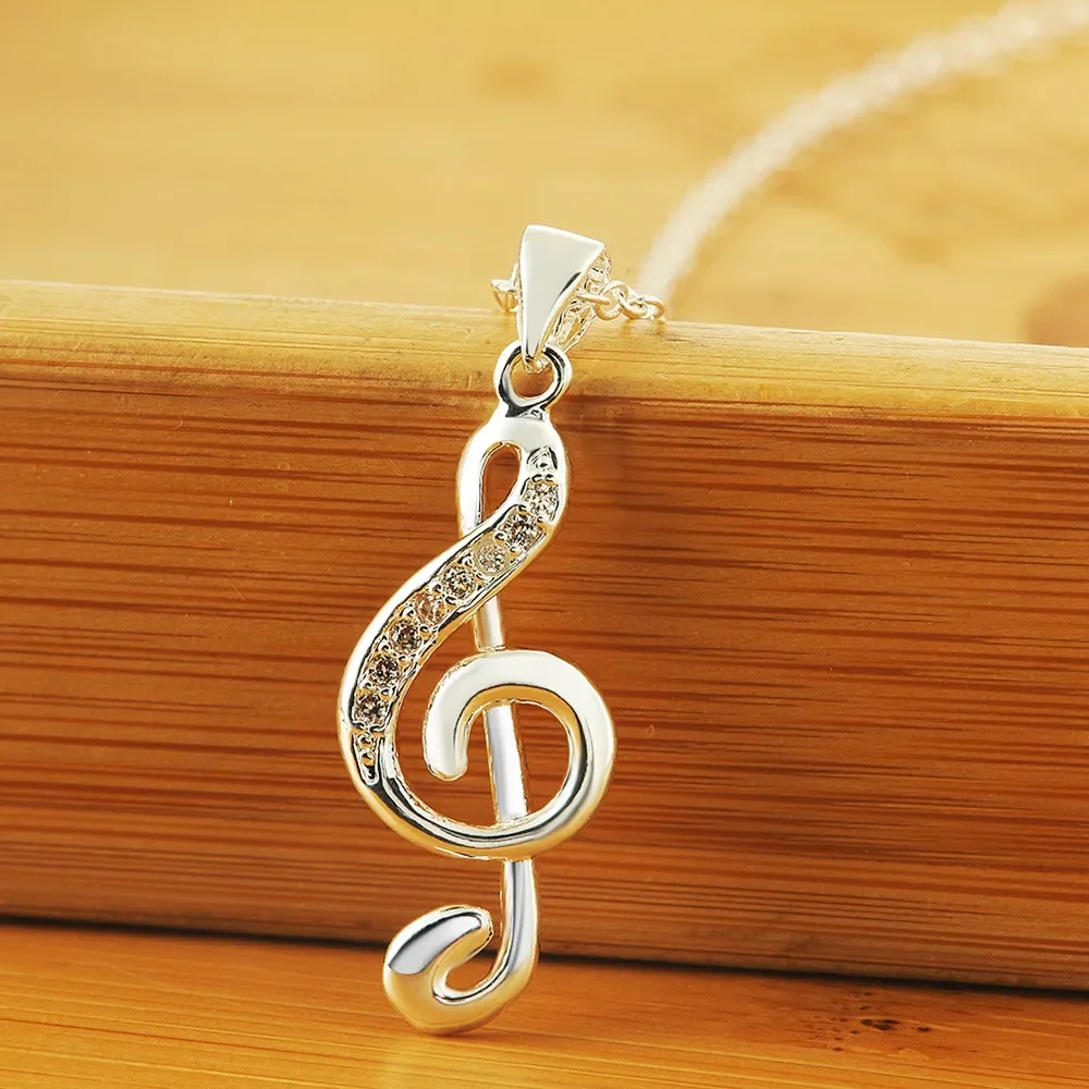 공장가 웨딩 파티 주얼리 925 스털링 실버 트렌드 음 - Musical Instrument Symbols 리뷰 및 가격