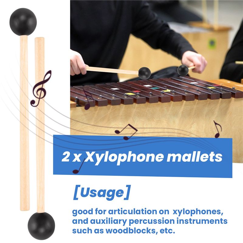 2Pcs 부드러운 고무 헤드 스틱 글로켄슈필 실로폰 벨 - Musical Instrument Glockenspiel 리뷰 및 가격