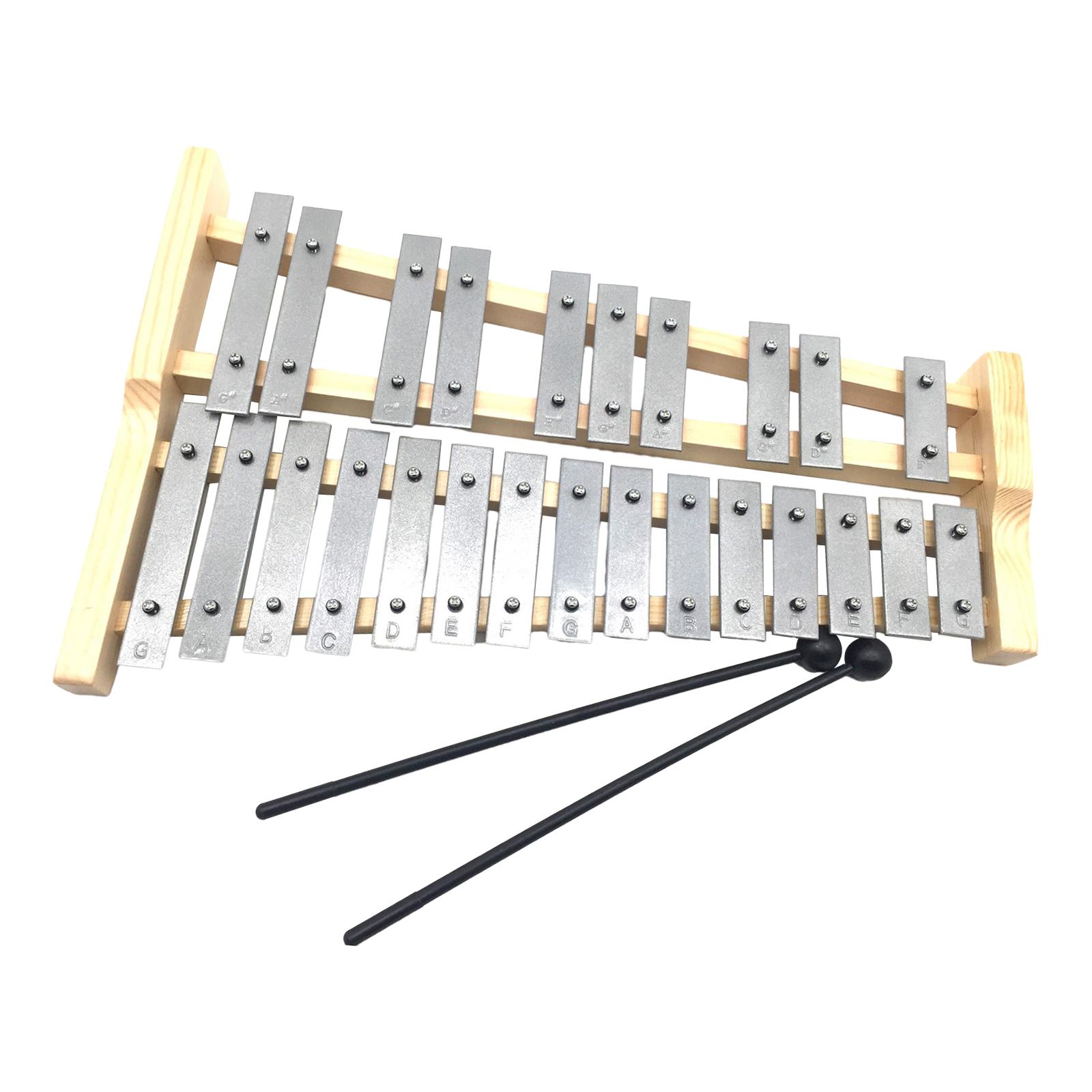 25개의 메탈 키가 있는 실로폰 글로켄슈필 타악기, 어 - Musical Instrument Glockenspiel 리뷰 및 가격
