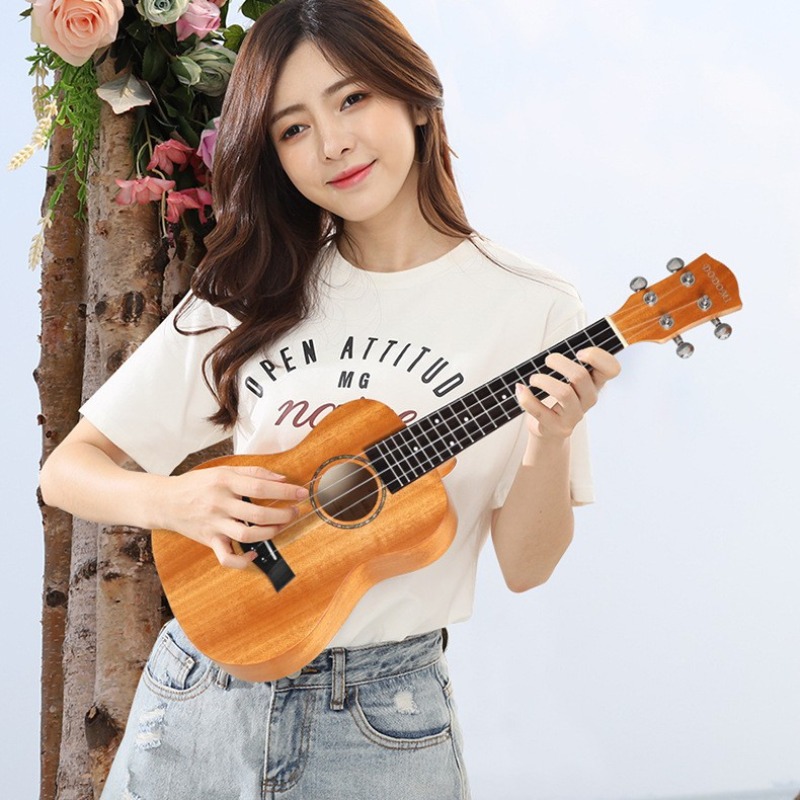 우쿨렐레 23인치 복숭아꽃 코어 베니어 전자 박스 EQ - Musical Instrument Box 리뷰 및 가격