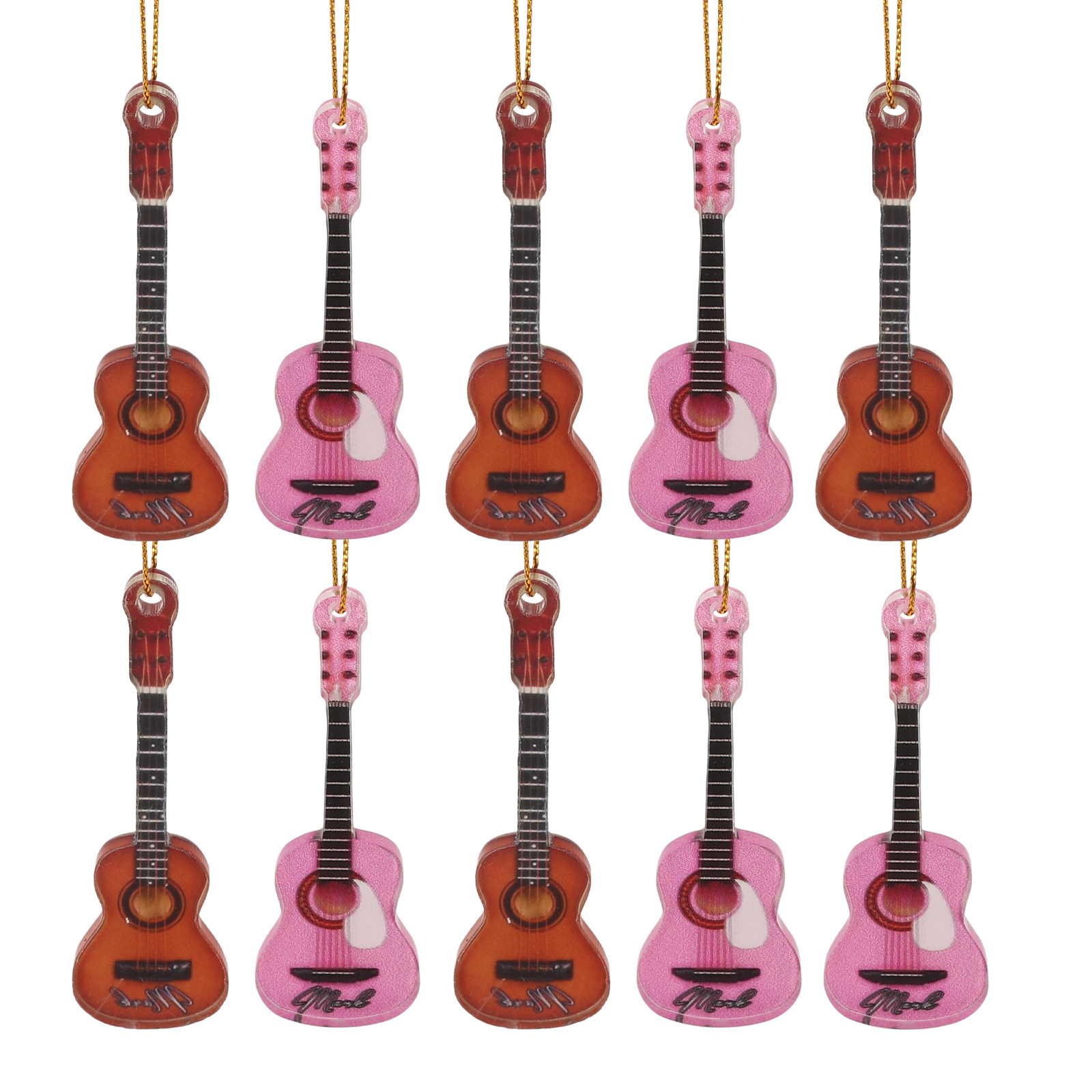 10Pcs 크리스마스 기타 장식품 미니어처 크리스마스  - Musical Instrument Xmas Ornaments 리뷰 및 가격