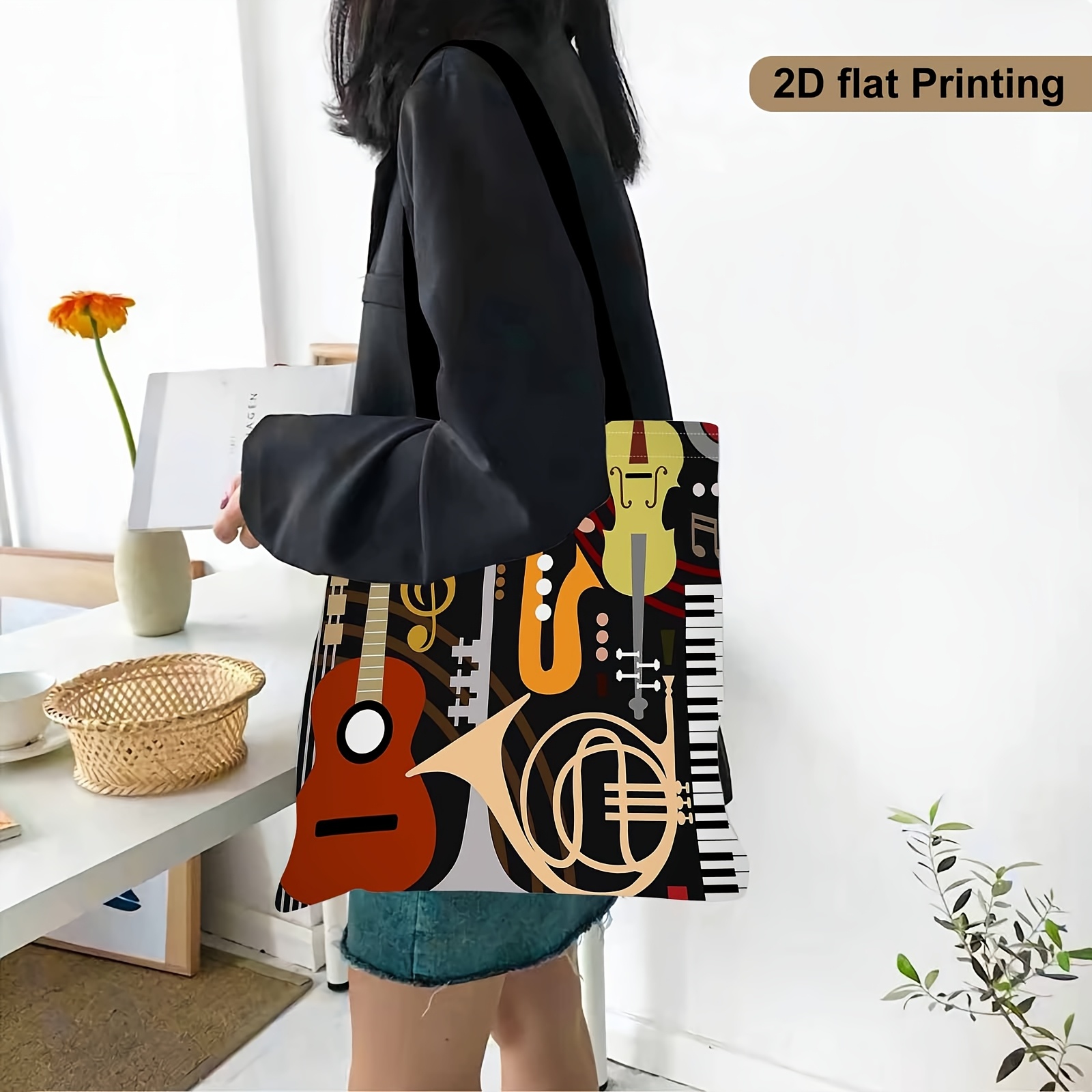 악기 콜라주 프린트가 들어간 숄더백, 재미있는 디자인으 - Musical Instrument Shop 리뷰 및 가격